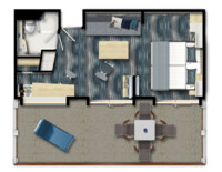 Familienkabine Balkon