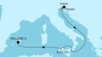 8 Nächte - Taufreise - ab Triest/bis Palma