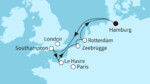 7 Nächte - Westeuropas Vielfalt - ab/bis Hamburg