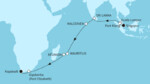 22 Nächte - Indischer Ozean mit Mauritius - ab Singapur/bis Kapstadt